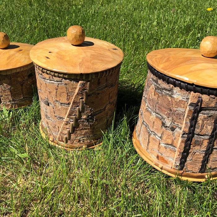 Teaser image for Root Stitched Birch Bark Containers with Wood Bottoms