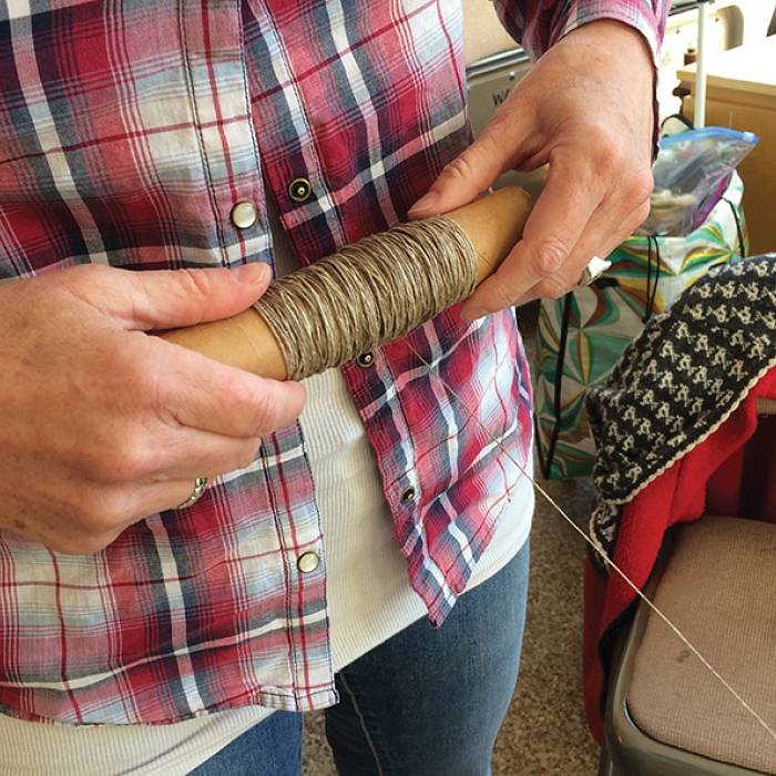 Spinning flax
