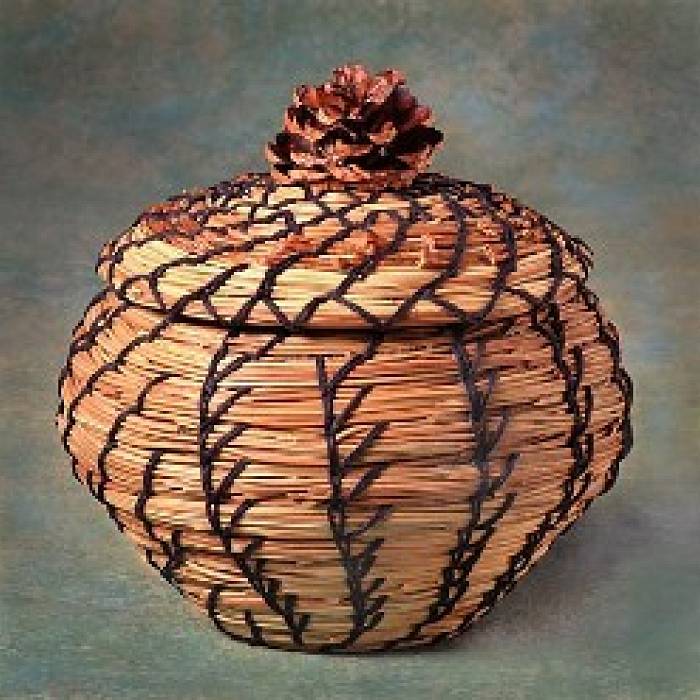 Teaser image for Coiled Basketry Stitching Techniques with Pine Needles